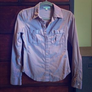 James Perse lavender corduroy button down